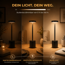 Homezie LuxeTouch | 2 Stück | Kabellose Tischlampe | Wasserdicht | USB aufladbar | Touch Control | Esstischlampe | Atmosphärische Beleuchtung