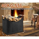 Homezie Kaminholzkorb aus Filz | 55 Liter | Faltbar und robust