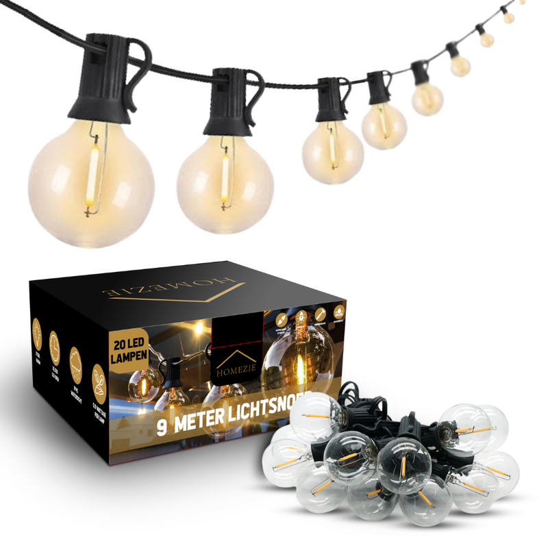 Homezie® Lichterkette | Warmweiß | G40 LED-Lampen