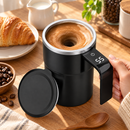 Homezie Selbstrührbecher | 380 ml, automatisches Rühren und Temperaturanzeige | Für Kaffee, Tee und Mischgetränke