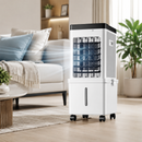 Homezie Mobiler Luftkühler mit Luftbefeuchter | 3 Geschwindigkeiten | 60° Oszillation | 12-Stunden-Timer