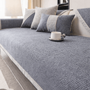 Homezie Sofabezug | Rutschfeste Baumwoll-Leinen Sofaauflage für 1-, 2-, 3- & 4-Sitzer | Ganzjähriger Möbelschutz