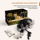 Homezie® Lichterkette | IP65 Wasserdicht | Kunststoff S14 LED-Lampen | Warmweiß | Verbindbar & Dimmbar | In verschiedenen Längen erhältlich