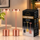 Homezie LuxeTouch | 2 Stück | Kabellose Tischlampe | Wasserdicht | USB aufladbar | Touch Control | Esstischlampe | Atmosphärische Beleuchtung
