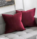 Homezie Samtkissenbezug | Weiche Samtoberfläche, verdeckter Reißverschluss | Für Sofa und Schlafzimmer