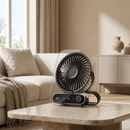Homezie Tischventilator | Wiederaufladbar mit 199 Geschwindigkeitsstufen & Digitalanzeige | Für Zuhause und Büro