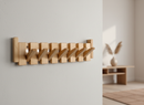 Homezie Wandgarderobe | Klappbare Holzhaken im Klavierdesign | Stilvolle Aufbewahrung für Flur und Eingangsbereich