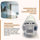 Homezie Beamer® | Erneuerter Stativ | WiFi, HDMI, Bluetooth | 4K-Unterstützung | Android 11 | Projektor