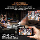 Homezie® Beamer | WiFi, HDMI, Bluetooth | 4K-Unterstützung | Android 11 eingebaut | Projektor