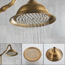 Homezie Duschsystem im Antik-Messing-Look | Regendusche, Handbrause & Wannenarmatur | Für klassische Badezimmer