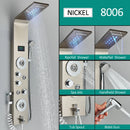 Homezie Duschpaneel | Schwarzes Nickel, 6 Funktionen mit LED-Beleuchtung | Für Dusche und Wellnessbereich