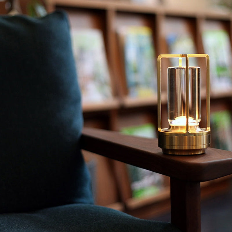 Homezie.de-Ambient Lantern Table Lamps-Homezie Tischlampe | Kabellos | Drei-Stufen-Dimmfunktion | Ideal für Innen- und Außenbereiche