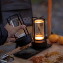 Homezie.de-Ambient Lantern Table Lamps-Homezie Tischlampe | Kabellos | Drei-Stufen-Dimmfunktion | Ideal für Innen- und Außenbereiche
