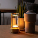 Homezie.de-Ambient Lantern Table Lamps-Homezie Tischlampe | Kabellos | Drei-Stufen-Dimmfunktion | Ideal für Innen- und Außenbereiche