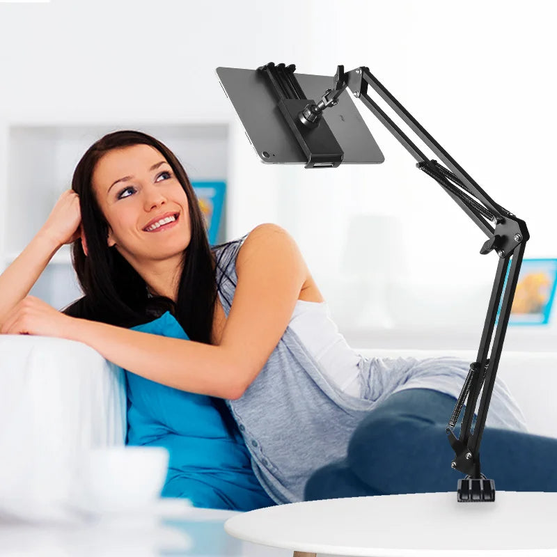 Homezie.de-Bettina - Verstelbare Tablet Houder - €30-Homezie Tabletständer | 360° drehbar | Ergonomische Halterung für entspanntes Tablet-Nutzung