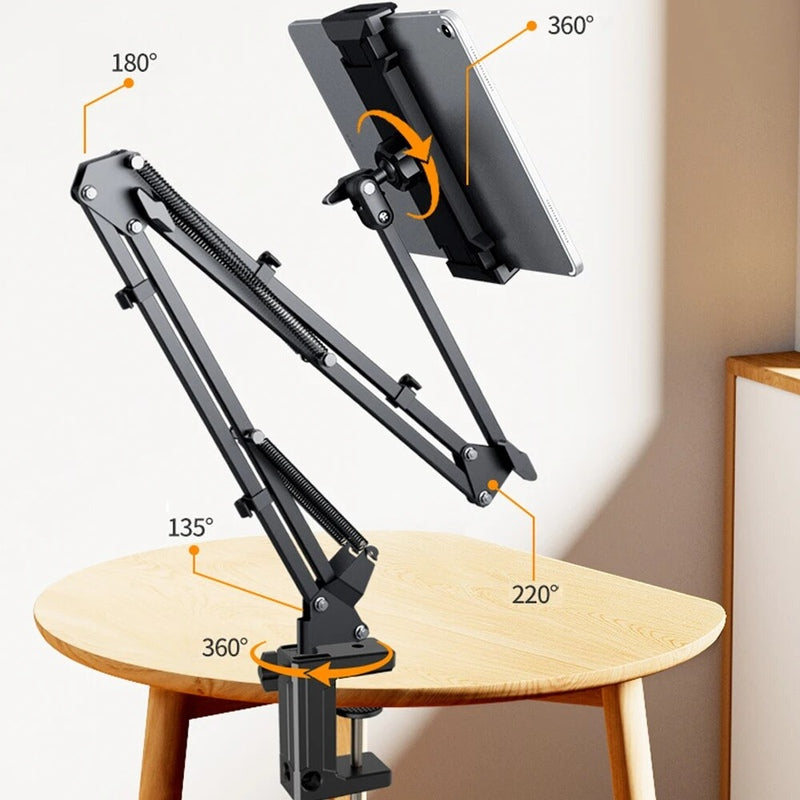 Homezie.de-Bettina - Verstelbare Tablet Houder - €30-Homezie Tabletständer | 360° drehbar | Ergonomische Halterung für entspanntes Tablet-Nutzung
