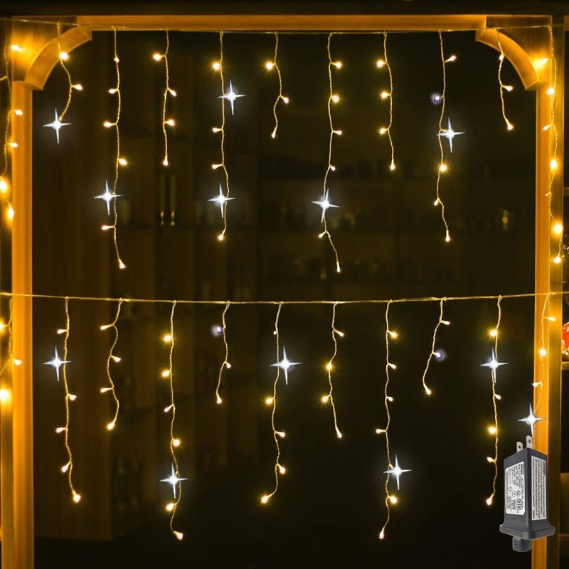 Homezie.de-Buitenverlichting-Homezie Außenbeleuchtung | LED-Lichtervorhang | Für festliche Dekorationen