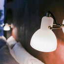 Homezie.de-Cream Glass Rotating Sconce-Homezie Wandleuchte | Drehbar | Hardwired Version mit Zugschalter