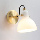 Homezie.de-Cream Glass Rotating Sconce-Homezie Wandleuchte | Drehbar | Hardwired Version mit Zugschalter