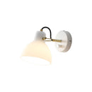 Homezie.de-Cream Glass Rotating Sconce-Homezie Wandleuchte | Drehbar | Hardwired Version mit Zugschalter