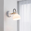 Homezie.de-Cream Glass Rotating Sconce-Homezie Wandleuchte | Drehbar | Hardwired Version mit Zugschalter