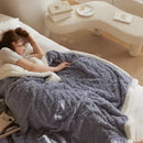 Homezie.de-**Dikke Winter Lamswollen Deken - WarmWool-Homezie Kuscheldecke | Premium Lammwolle | Perfekt für kalte Winternächte