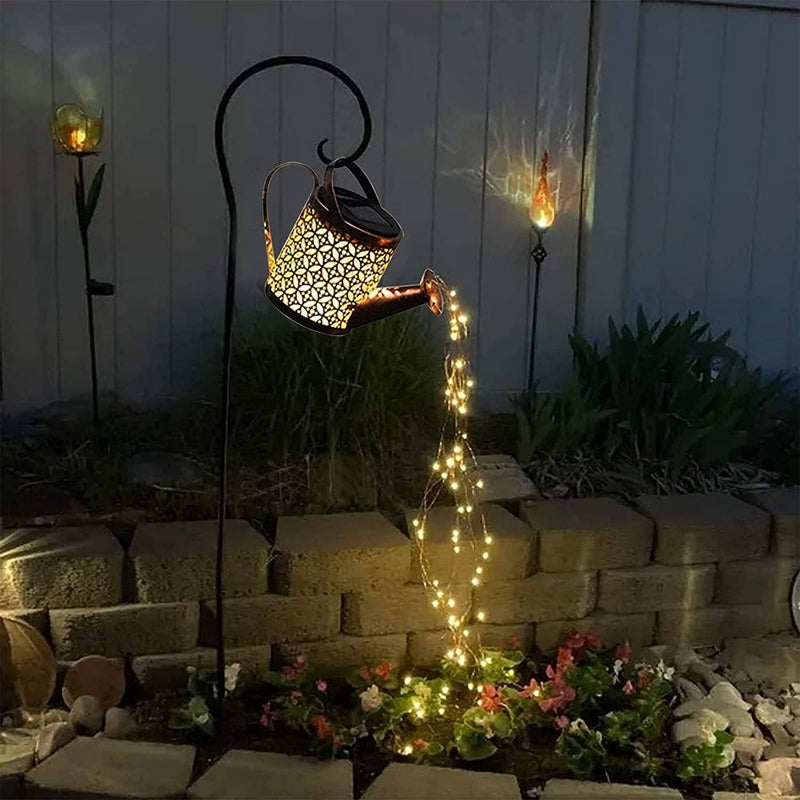 Homezie.de-Garden lights-Homezie Gartenlampe | Solarenergie | Elegante Wasserfall-Optik für den Außenbereich