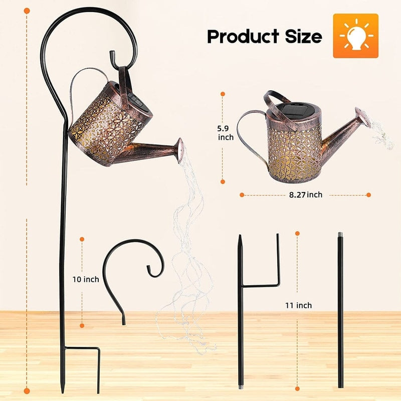 Homezie.de-Garden lights-Homezie Gartenlampe | Solarenergie | Elegante Wasserfall-Optik für den Außenbereich
