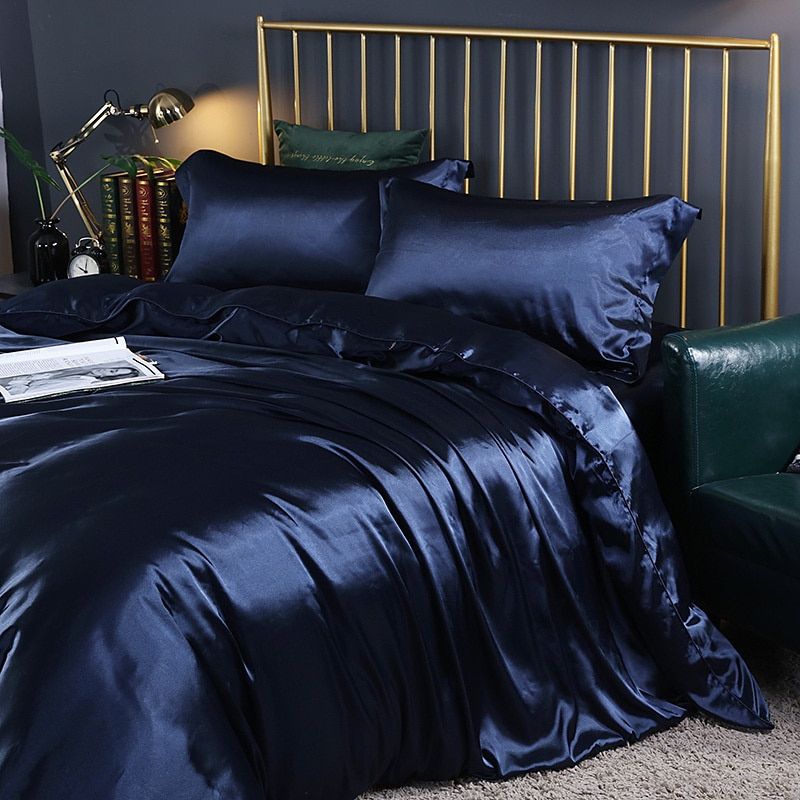 Homezie.de-Home & Garden-Homezie Bettwäsche Set | 4-teilig aus Seide/Satin | Luxuriöse Nachtruhe und Temperaturregulierung