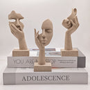 Homezie.de-Homezie Abstracte Masker Beeldjes Set | Aus Harz Gefertigt | Ideal Für Zuhause Und Büro Dekoration