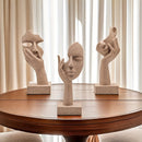 Homezie.de-Homezie Abstracte Masker Beeldjes Set | Aus Harz Gefertigt | Ideal Für Zuhause Und Büro Dekoration