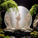 Homezie.de-Homezie Abstracte Masker Beeldjes Set | Aus Harz Gefertigt | Ideal Für Zuhause Und Büro Dekoration