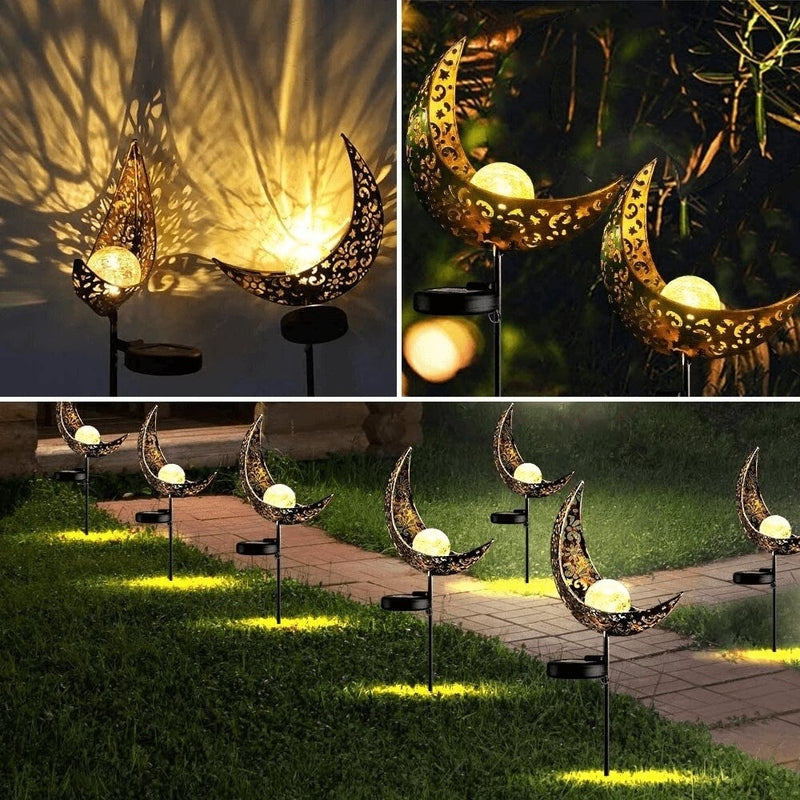 Homezie.de-Homezie Außenbeleuchtung | Solarenergie | Halbmondform für Garten und Terrasse