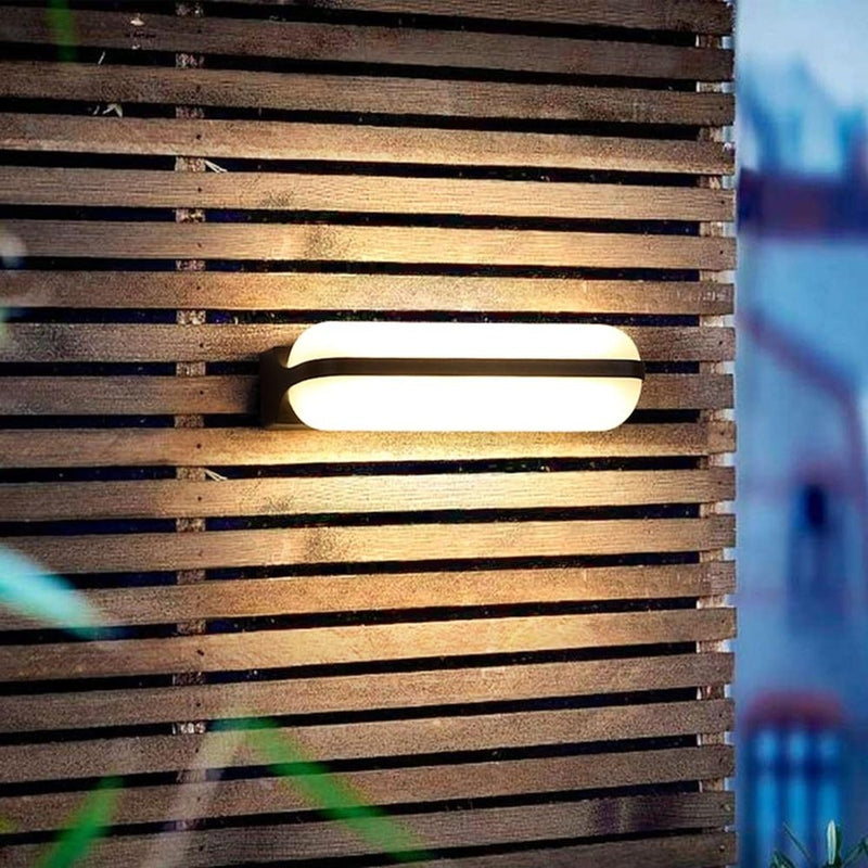 Homezie.de-Homezie Außenwandleuchte | Aluminium & Acryl | Perfekt für Terrasse und Balkon