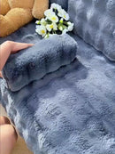 Homezie.de-Homezie Bankbezug | Imitationskaninchenfell | Warm und Antirutsch für Haustiere