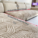 Homezie.de-Homezie Bankhoezen Set | 2 Stück Glam Style Plüsch | Geeignet für Haustiere und Maschinenwaschbar