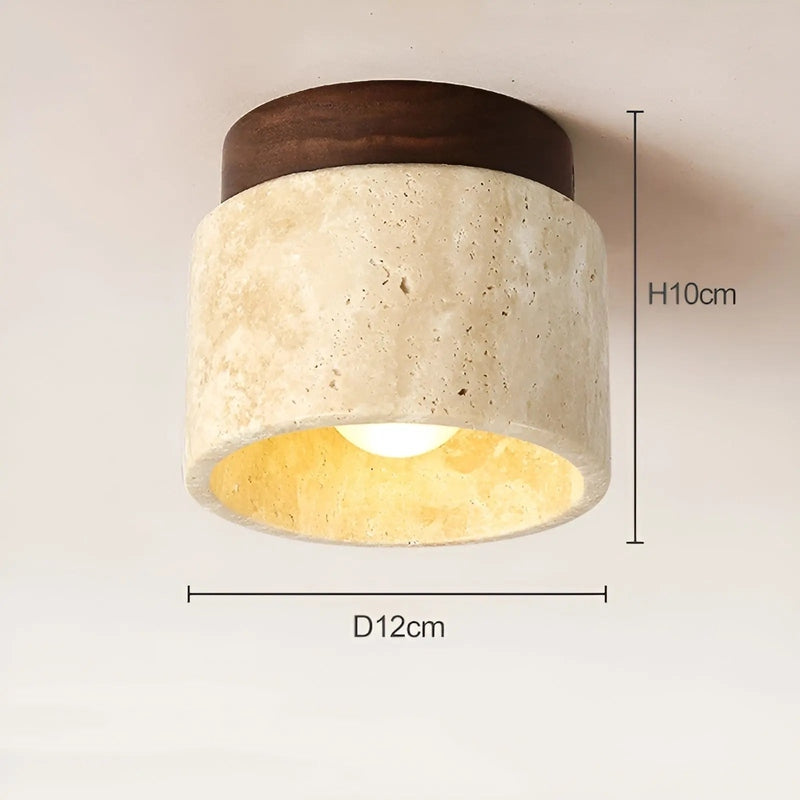 Homezie.de Homezie Deckenleuchte | Wabi Sabi Gelbes Marmor | Japanisches Design für Entspannung