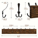 Homezie.de-Homezie Hakenleiste Wandmontage | Holz mit 8 Haken | Für Jacken und Rucksäcke im Eingangsbereich