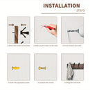 Homezie.de-Homezie Hakenleiste Wandmontage | Holz mit 8 Haken | Für Jacken und Rucksäcke im Eingangsbereich