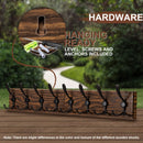 Homezie.de-Homezie Hakenleiste Wandmontage | Holz mit 8 Haken | Für Jacken und Rucksäcke im Eingangsbereich