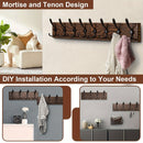 Homezie.de-Homezie Hakenleiste Wandmontage | Holz mit 8 Haken | Für Jacken und Rucksäcke im Eingangsbereich