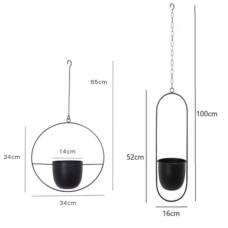 Homezie.de-Homezie Hängender Blumentopf | Moderner Halo-Design | Platzsparende Lösung für Pflanzenpflege