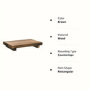 Homezie.de-Homezie Holz Seifenschale | Solides Muster | Dekoration für Bad und Küche