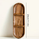 Homezie.de-Homezie Holz Servierplatte | 3 Fächer | Lebensmittel Präsentation für Käse und Dessert