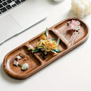 Homezie.de-Homezie Holz Servierplatte | 3 Fächer | Lebensmittel Präsentation für Käse und Dessert