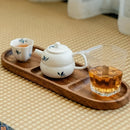 Homezie.de-Homezie Holz Servierplatte | 3 Fächer | Lebensmittel Präsentation für Käse und Dessert