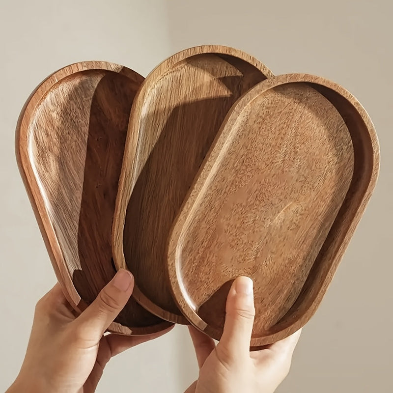Homezie.de-Homezie Holz Tablett Set | Nachhaltig | Ideal für Obst und Käse