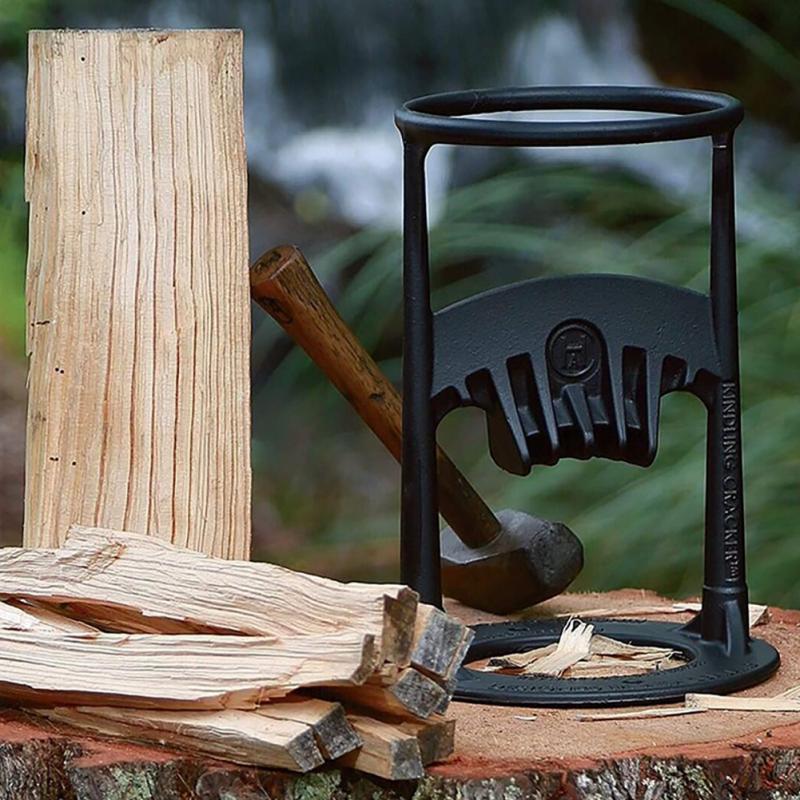 Homezie.de-Homezie Holzspalter | Hochwertiger Kohlenstoffstahl | Sicheres und einfaches Spalten von Brennholz