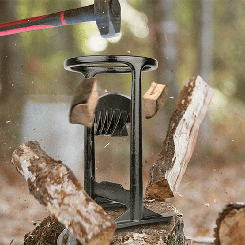 Homezie.de-Homezie Holzspalter | Hochwertiger Kohlenstoffstahl | Sicheres und einfaches Spalten von Brennholz