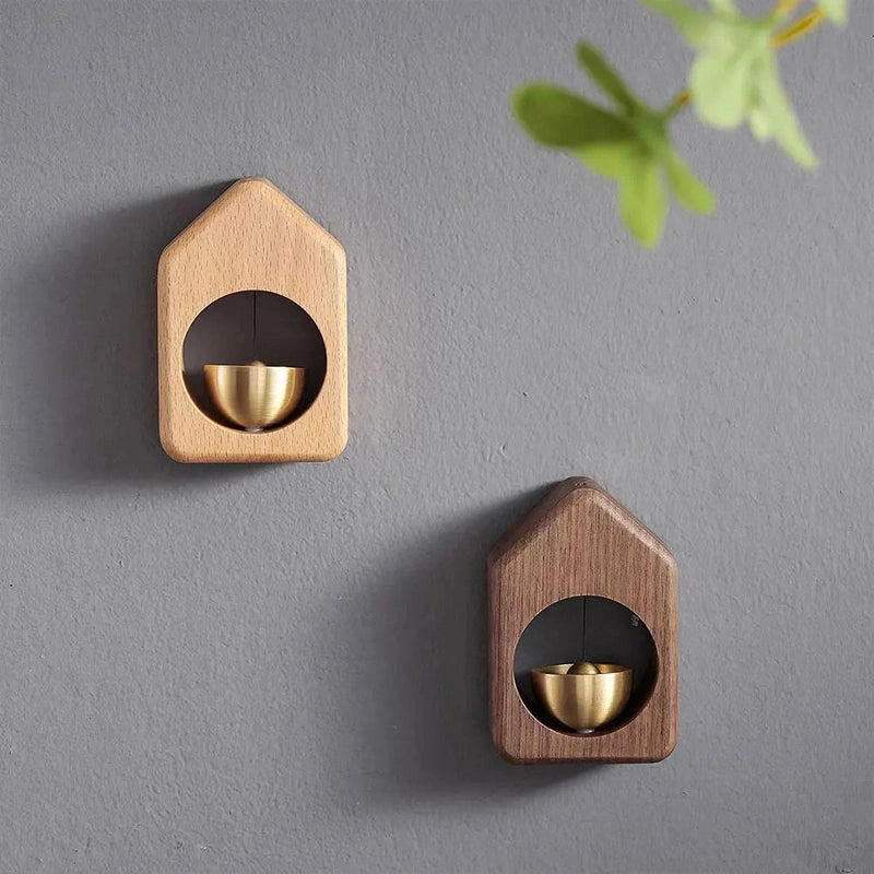 Homezie.de-Homezie Holztürgong | Magnetische Befestigung | Dekorative Windspiele für Zuhause und Restaurant